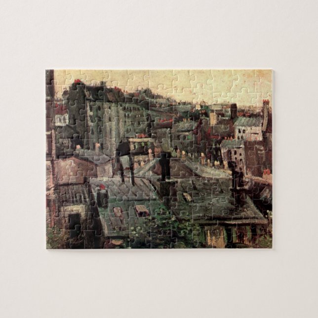 Tak och baksidor av hus av Vincent van Gogh Pussel (Horisontell)