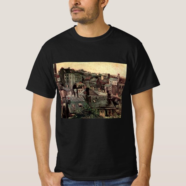 Tak och baksidor av hus av Vincent van Gogh T Shirt (Framsida)