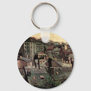 Tak och husstöd av Vincent van Gogh Nyckelring