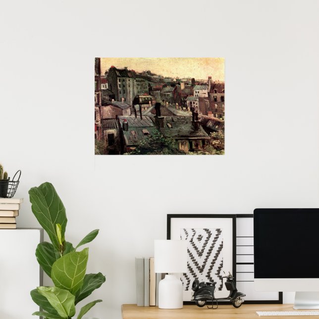 Tak och husstöd av Vincent van Gogh Poster (Hemmakontoret)