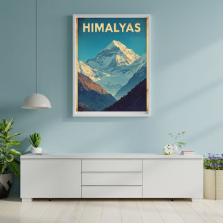 Tak över världen – Vintage Himalayas Resa Poster