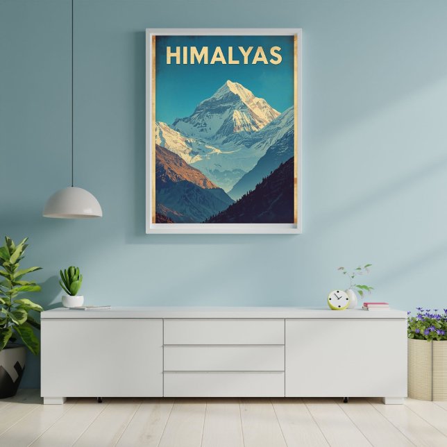 Tak över världen – Vintage Himalayas Resa  Poster (Skapare uppladdad)
