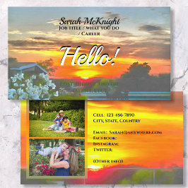 Tak Solnedgång Hej 2295 Vykort Visitkort