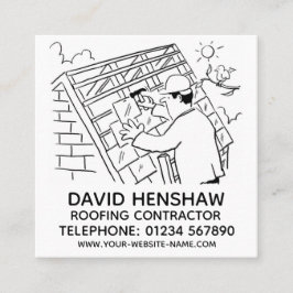 Tak Worker- eller takentreprenör Fyrkantigt Visitkort