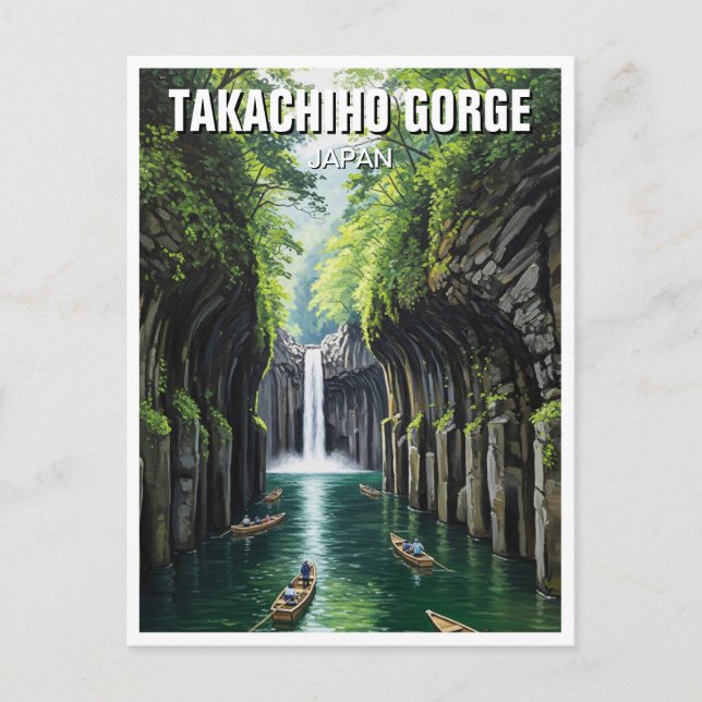 Takachiho Gorge Japan Travel Vykort (Framsida)