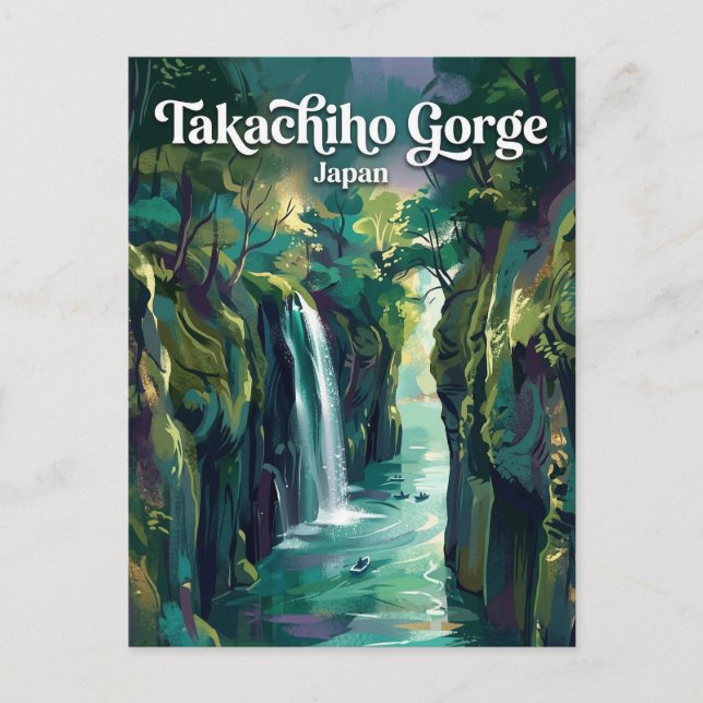 Takachiho-klippravinen Japan Vykort (Framsida)