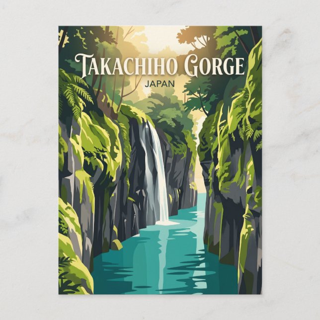 Takachiho-ravinen Japan Vykort (Framsida)