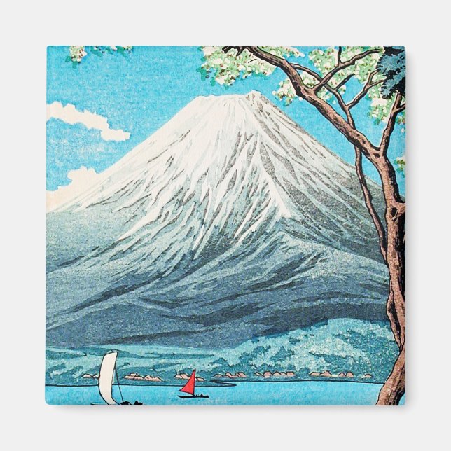Takahashi - berget Fuji från Sjö Yamanaka Magnet (Framsidan)