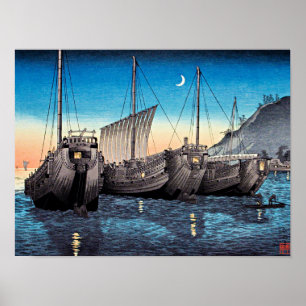 Takahashi - Junks in Inatori Bay, Izu Poster