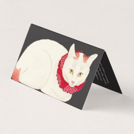 takahashi shotei tama nekko cat porträtt ukiyo-e visitkort