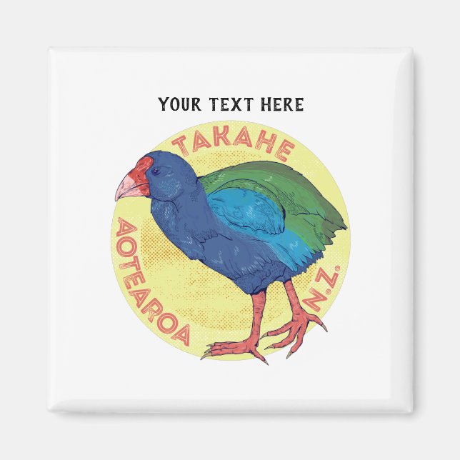 Takahe Aotearoa Nya Zeeland Magnet (Framsidan)