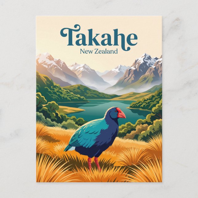Takahe, Nya Zeeland Vykort (Framsida)