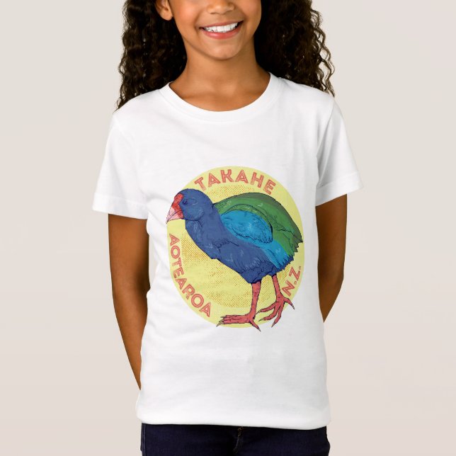 Takahe NZ bird T Shirt (Framsida)