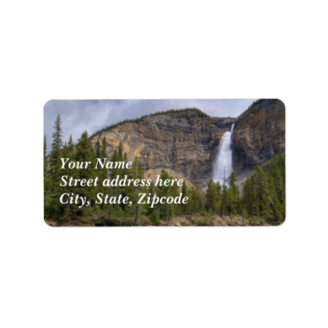Takakkaw Falls Adressetikett (Framsidan)