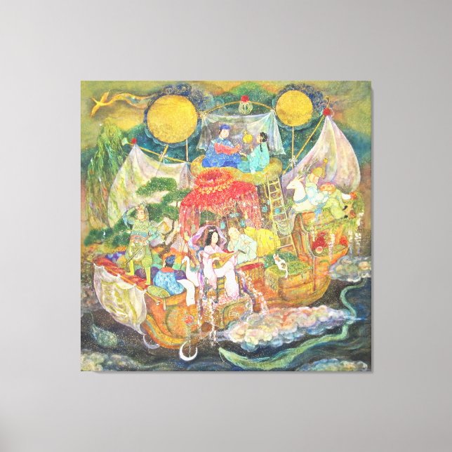 Takarabune: The Treasure Ship of Good Fortune  Canvastryck (Framsida)