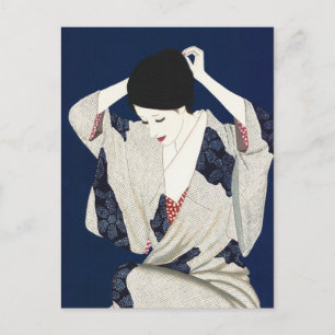 Takasawa Keiichi Hair Classic japanese dam Vykort