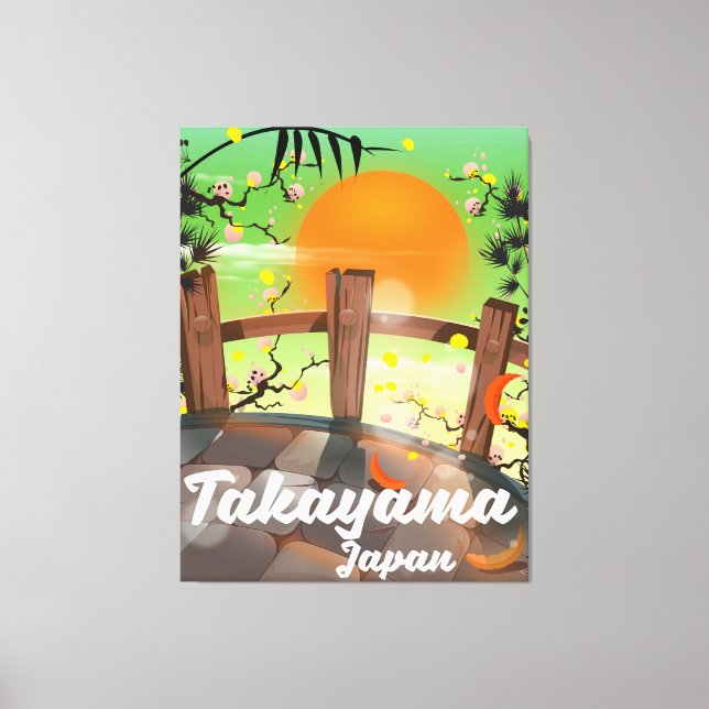 Takayama Japansk blommar poster. Canvastryck (Framsida)