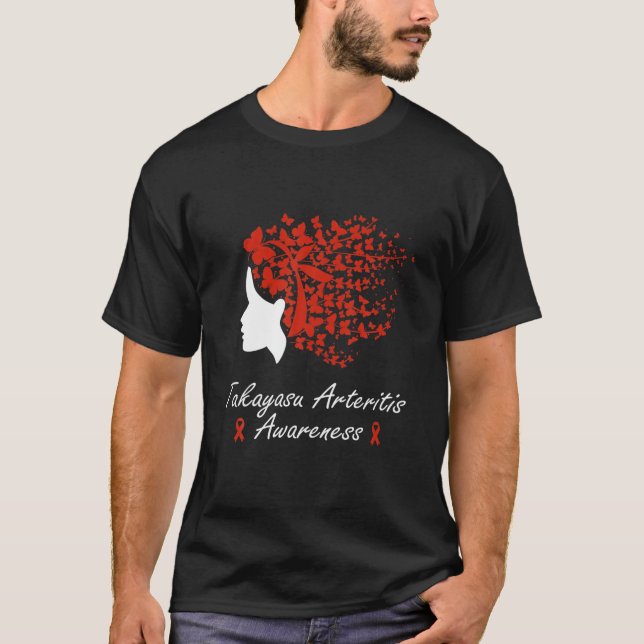 Takayasu Arteritis Awareness - Women Butterflies H T Shirt (Framsida)