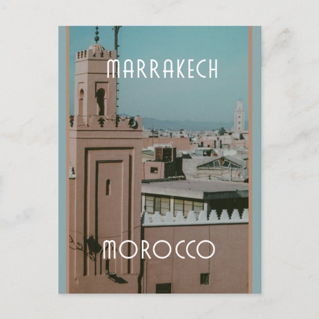 Takbutiker i Marrakech, Marocko Vykort (Framsida)
