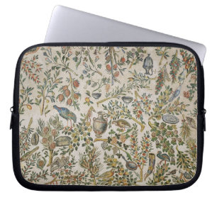 Takdekoration med blommor och fåglar (mosaiken) laptop fodral