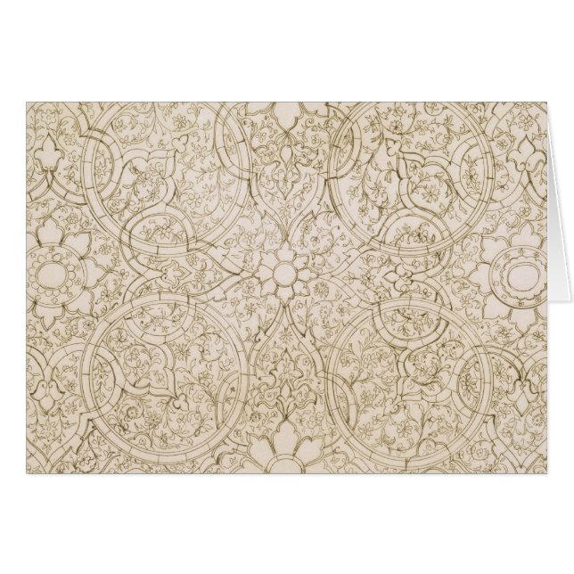 Takdesign för det pärlemorfärg rummet, i Isfahan, Hälsningskort (Framsidan Horizontal)