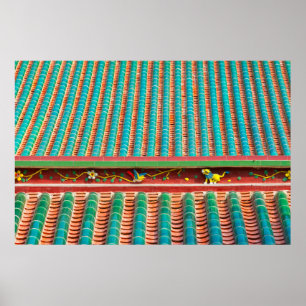 Takdetalj av South Putuo-templet Poster