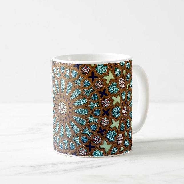 Takdetalj i mozaik Sant Pau Barcelona  Kaffemugg (Framsida höger)