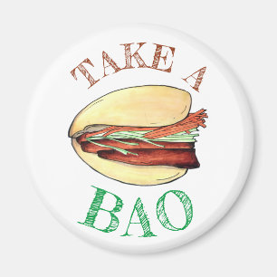 TAKE A BAO Gris Belly Bun China Taiwanese Food Magnet