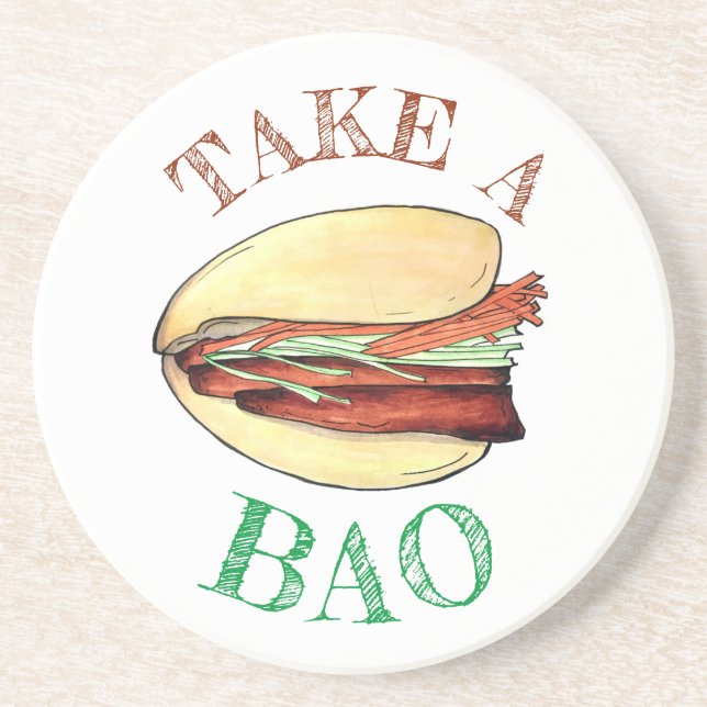 TAKE A BAO Gris Belly Bun China Taiwanese Food Underlägg (Framsidan)