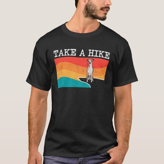 Take A Hike Whippet Graphic Hiking T Shirt (Framsida)