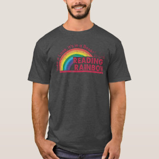 Take A Look A Book Vintage Reading Librarian Rainb T Shirt