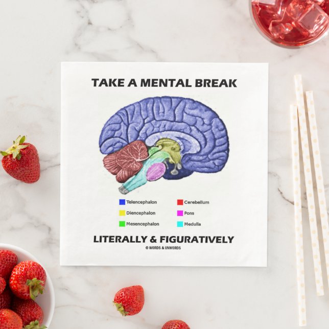 Take A Mental Break Literally & Figuratively Brain Pappersservett (Insitu)