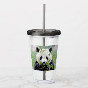 Take away mugg i akryl. Fotogigantisk panda, panda