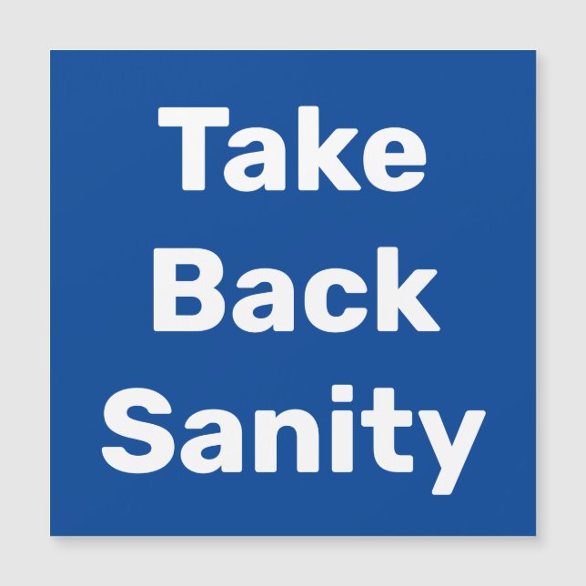 Take Back Sanity (Framsida)