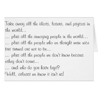 Take bort alla förlorare… hälsningskort