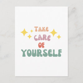 Take care of yourself helg vykort