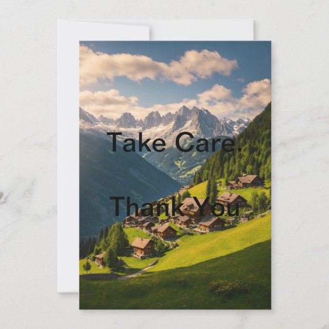 Take Care Thank You Card – Elegant Greetings Tack Kort (Framsida)