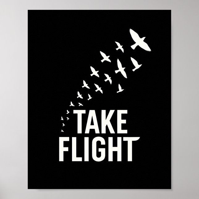 Take Flight Motivational Bird Design Poster (Framsidan)