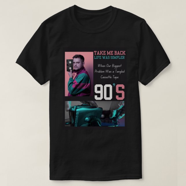 Take Me Back to the 90s T-Shirt – Retro Nostalgia  (Design framsida)