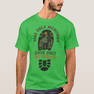 Take Only Memories Leave Only Footprints Eco Hikin T Shirt
