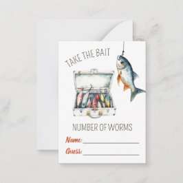 Take the Bait!  Worm Guessing Game Anteckningskort