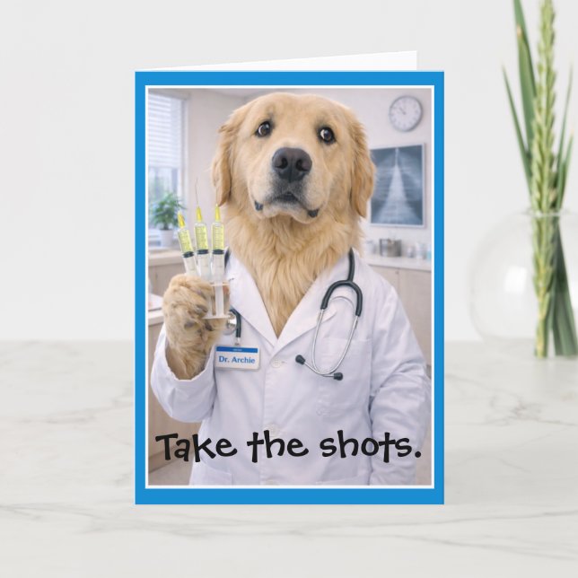 Take the Shots Get Well Card T-2 Kort (Framsida)