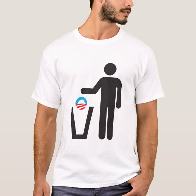 Take tillbaka Amerika! Dumpa Obama Tee Shirt (Framsida)