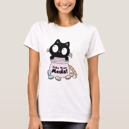 Take your meds cute cat t shirt