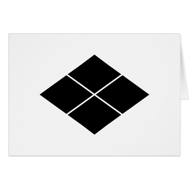 Takeda rhombus hälsningskort (Framsidan Horizontal)