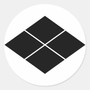 Takeda rhombus runt klistermärke