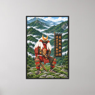 Takeda Shingen Deep Green 20x30 1,25 tum inramad Canvastryck