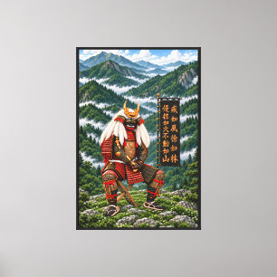 Takeda Shingen Deep Green 24x36 1,25 tum inramad Canvastryck