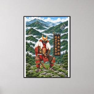Takeda Shingen Deep Green 30x40 0,75 tum inramad Canvastryck