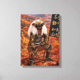 Takeda Shingen Samurajrustning Höst 12x16 Canvastryck